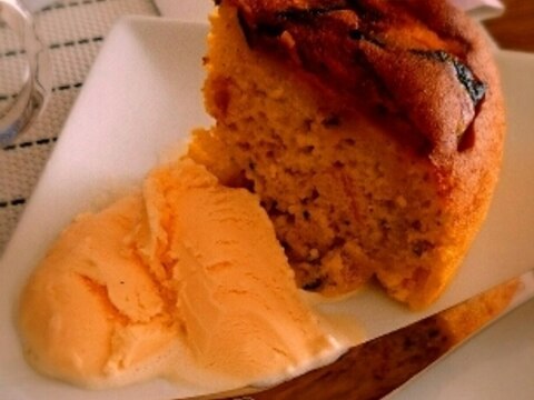 冷凍栗かぼちゃと炊飯器で簡単！かぼちゃケーキ